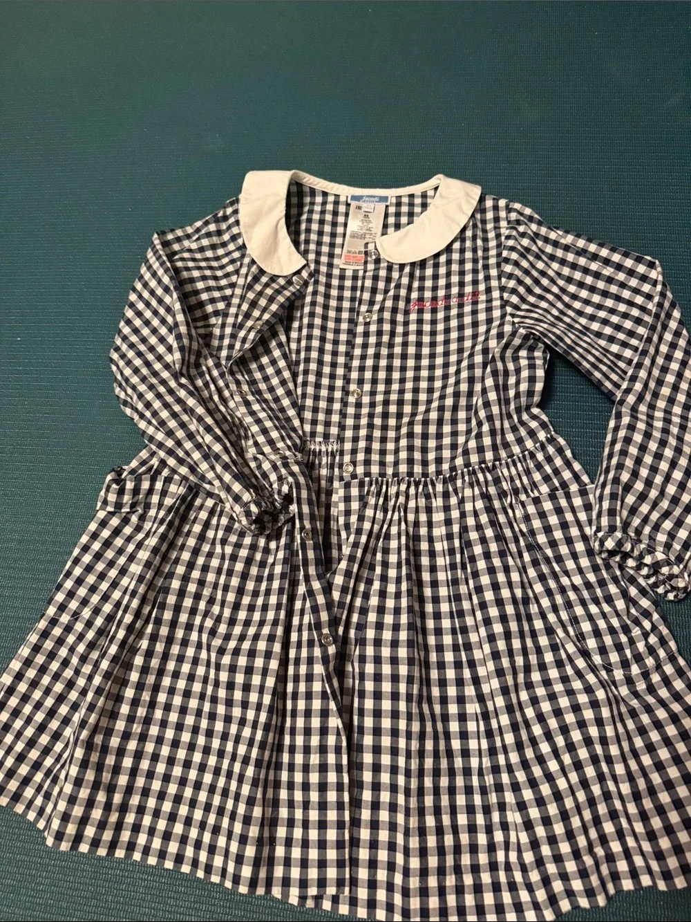 Jacadi Girls Gingham Cotton Dress